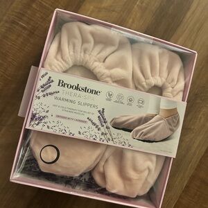 Brookstone Lavender Pink Warming Slippers